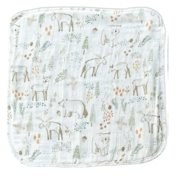 Summer Forest Muslin Wash Cloth 2 Pack