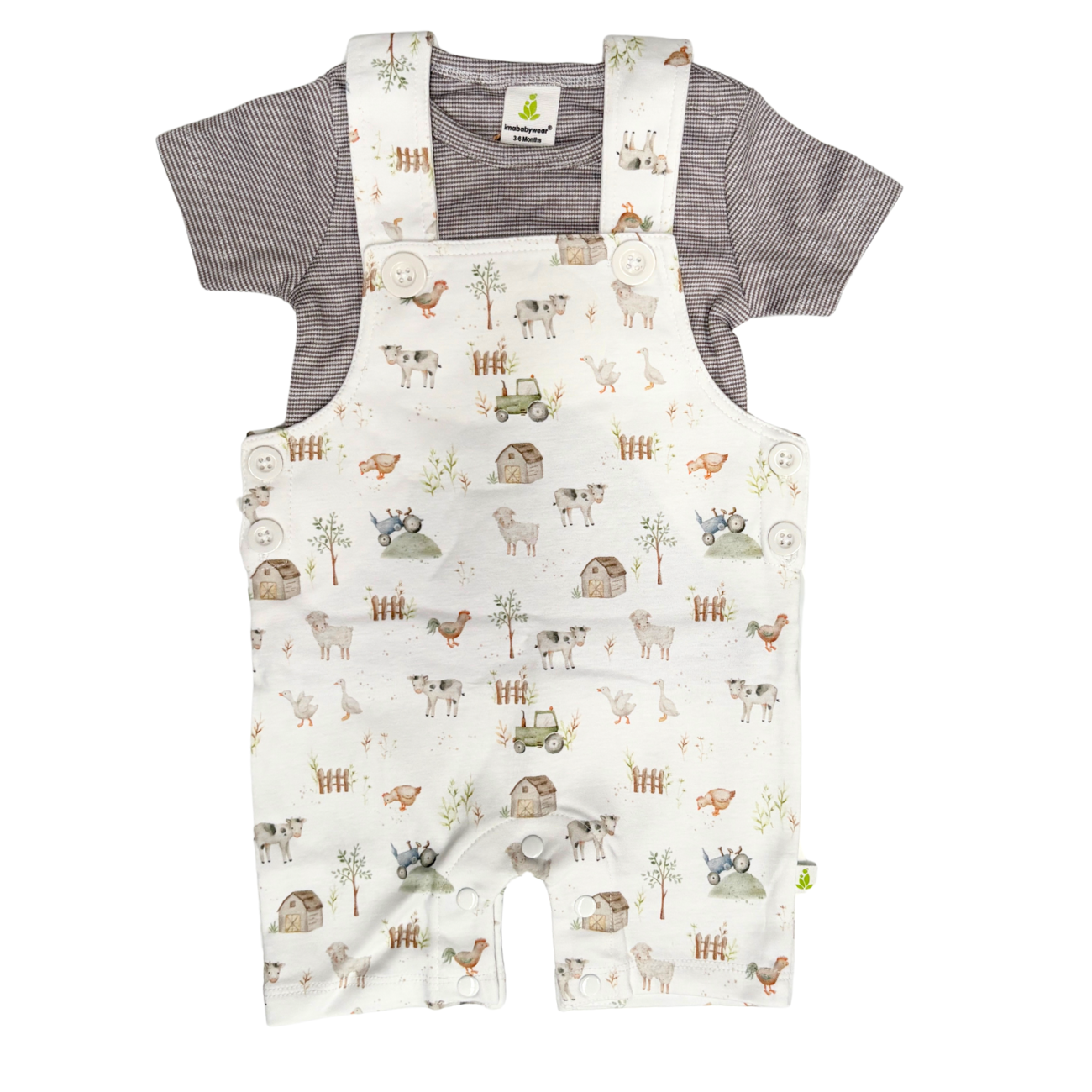 Farm Life Overalls with Short Sleeve Tee