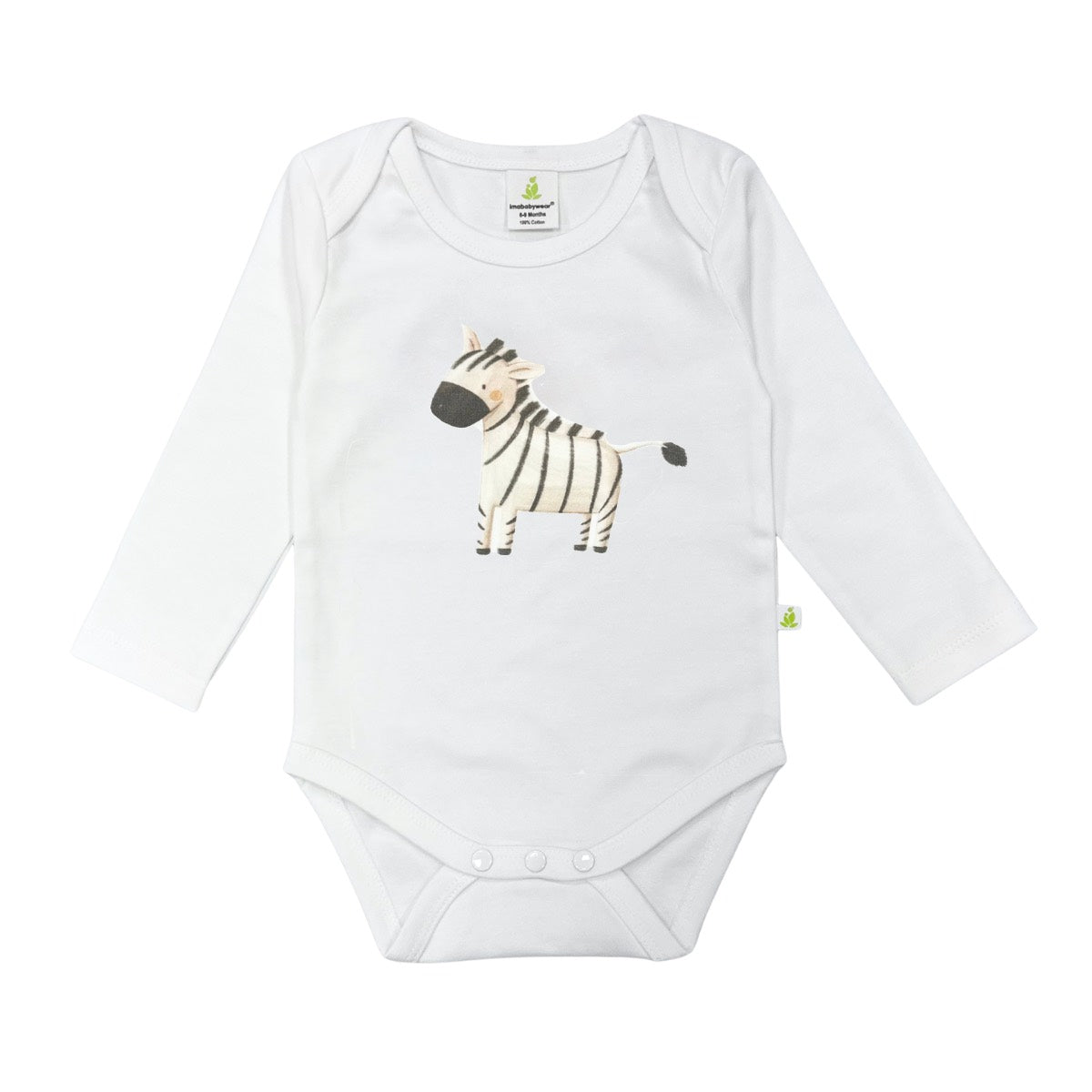 Zippy Zebra Long Sleeve Bodysuit