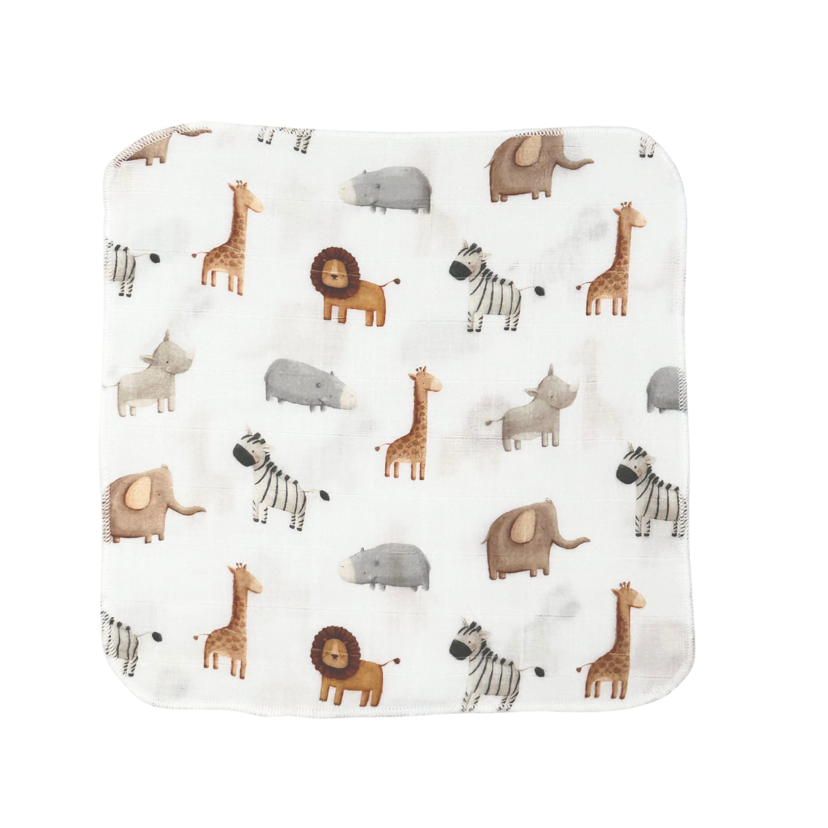 Safari Buddies Muslin Wash Cloth 2 Pack