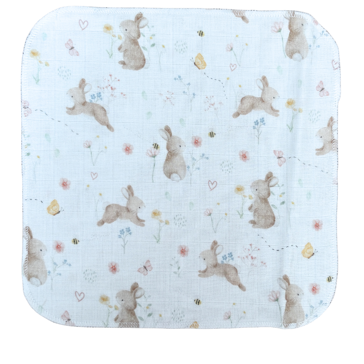Honey Bunny Muslin Wash Cloth 2 Pack