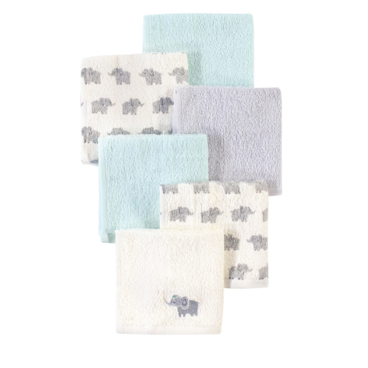 Elephant Washcloth 6 Piece Set