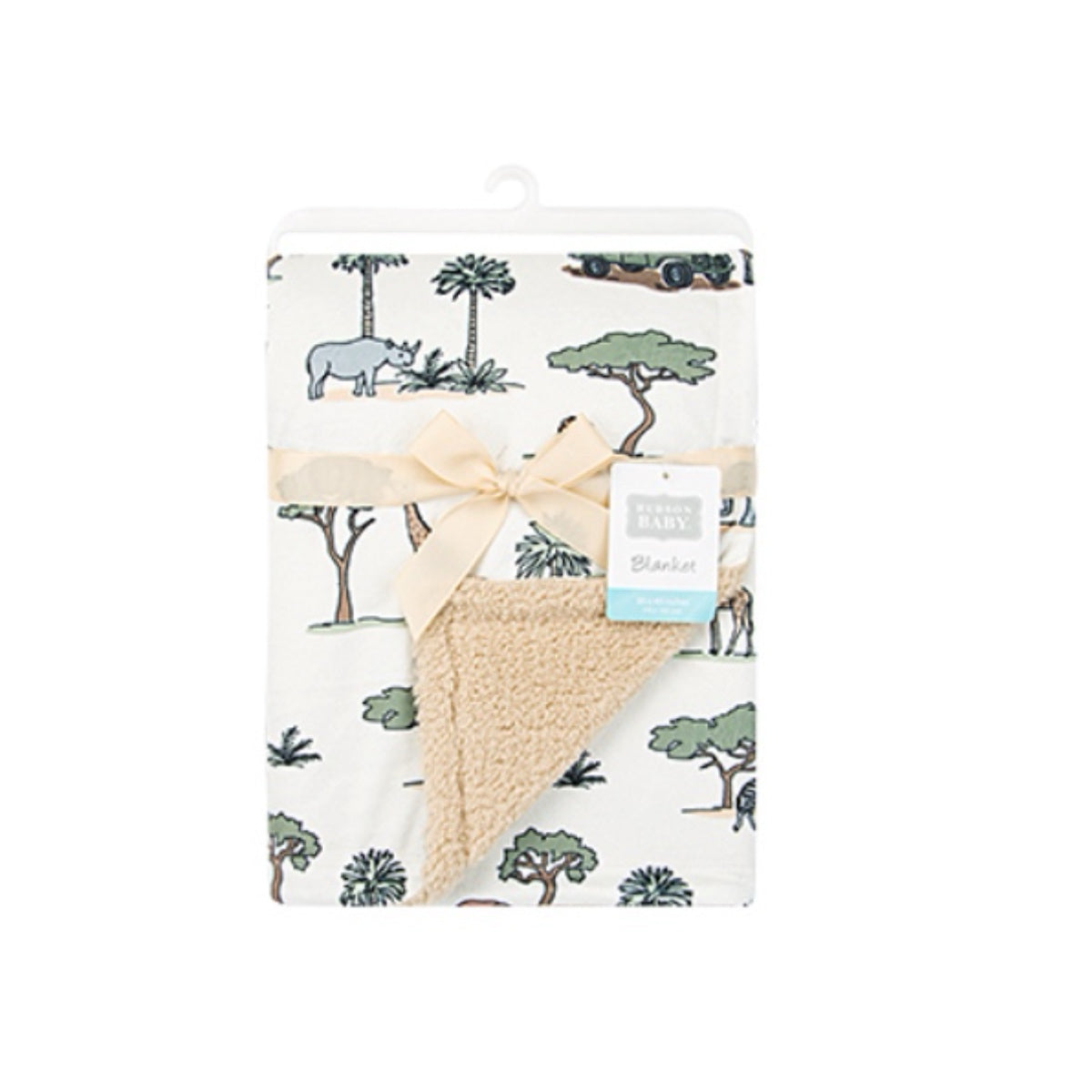 Plush Sherpa Blanket Safari