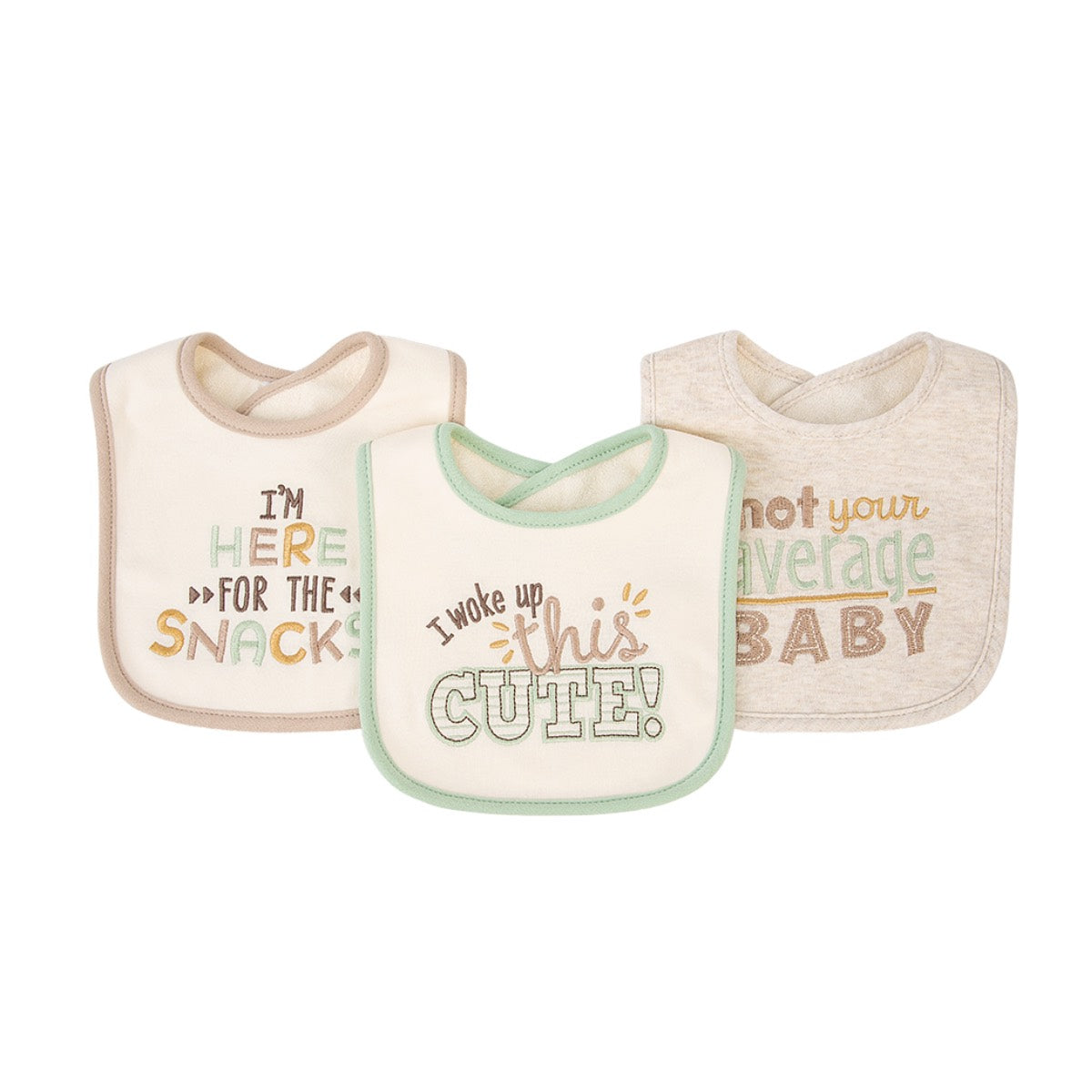 Snack Interlock Bibs 3 Piece Set