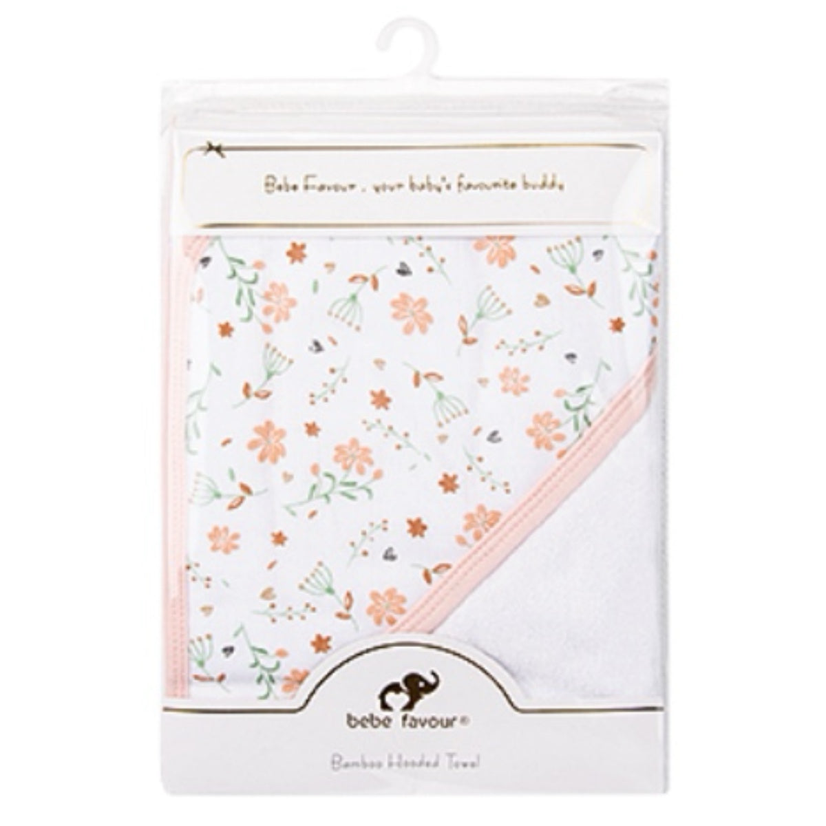 Floral Bamboo Hooded Towel