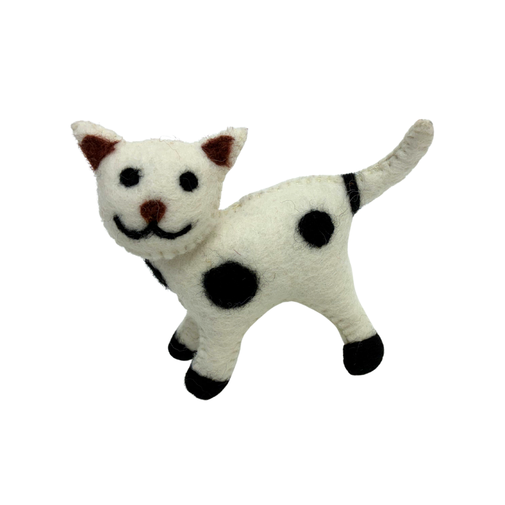 Clifford Cat wool felt toy by Blue Bunny — 10cm handcrafted in India