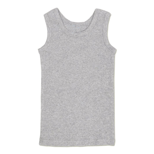 Baby Basics Ribbed Cotton Singlet - Grey
