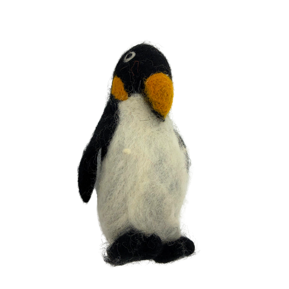 Patty Penguin wool felt toy by Blue Bunny — 11.5cm handcrafted in India