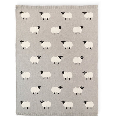 Sheep Knitted Blanket