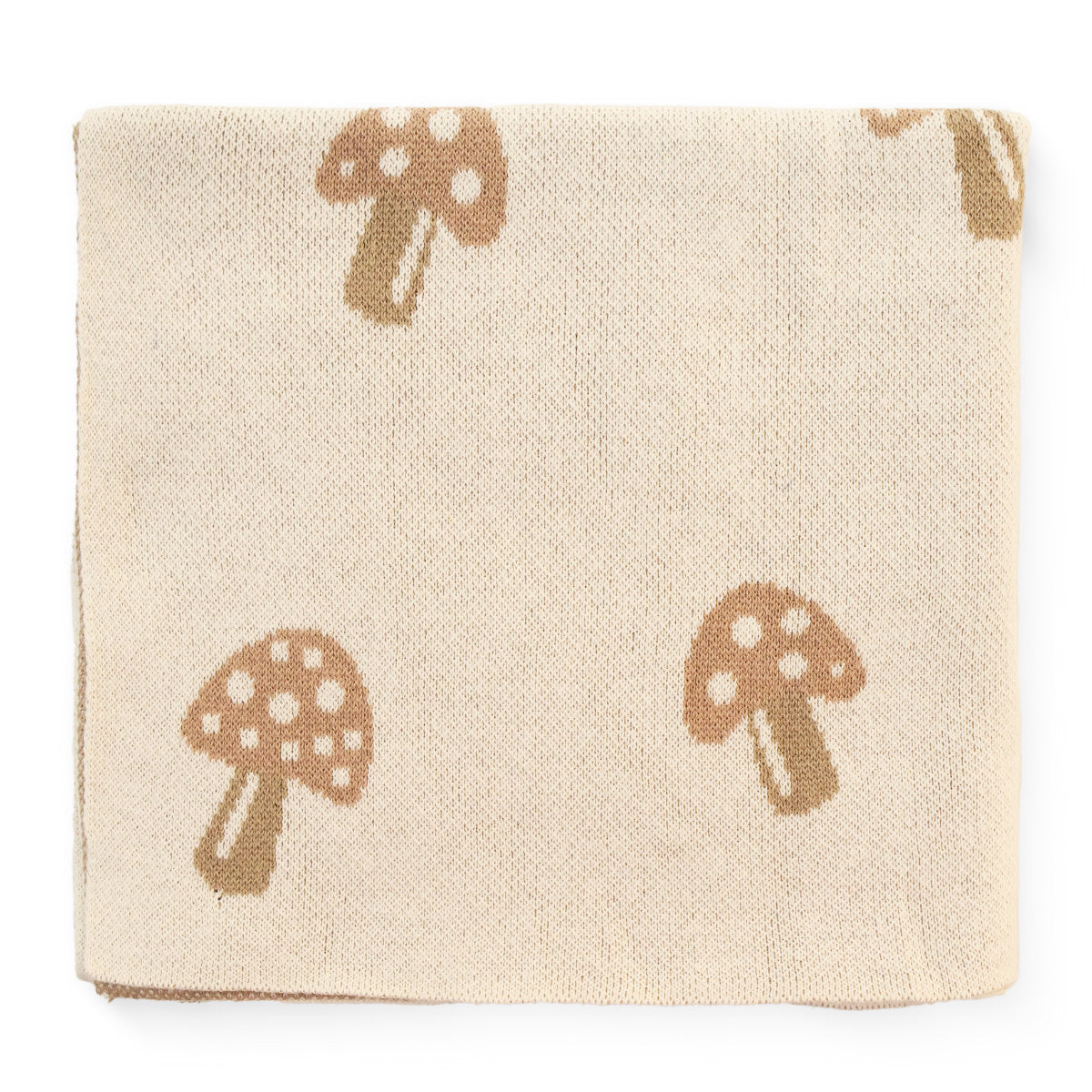 Mushroom Knitted Blanket