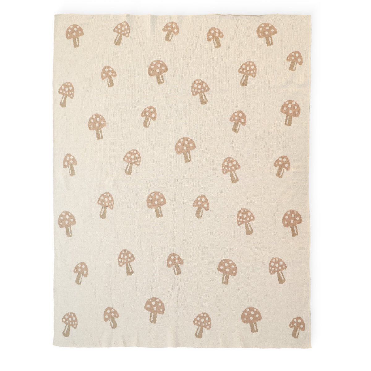 Mushroom Knitted Blanket