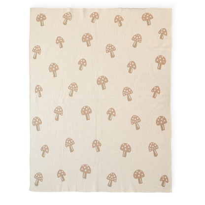 Mushroom Knitted Blanket