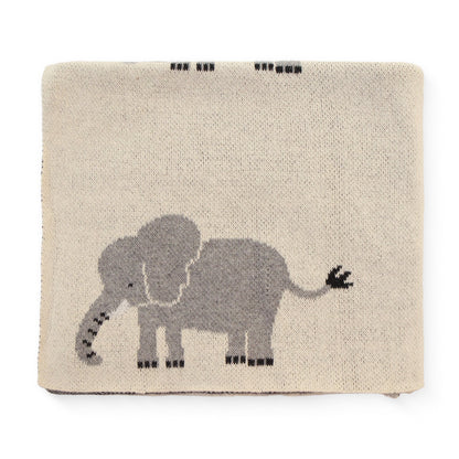 Elephant Knitted Blanket