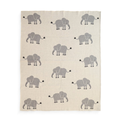 Elephant Knitted Blanket
