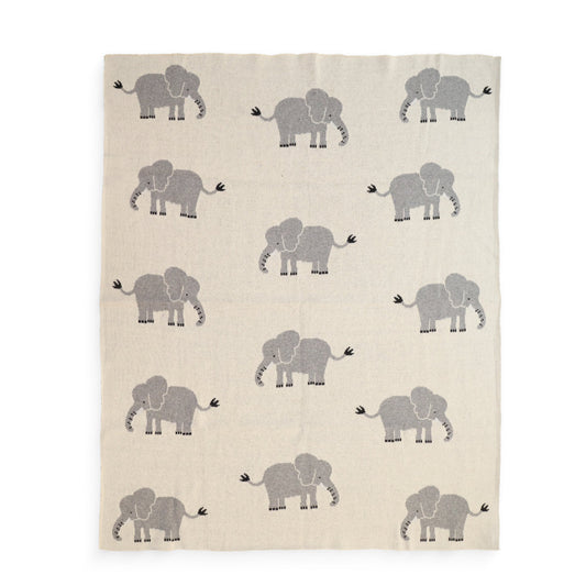 Elephant Knitted Blanket