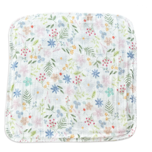 foral muslin washcloth 