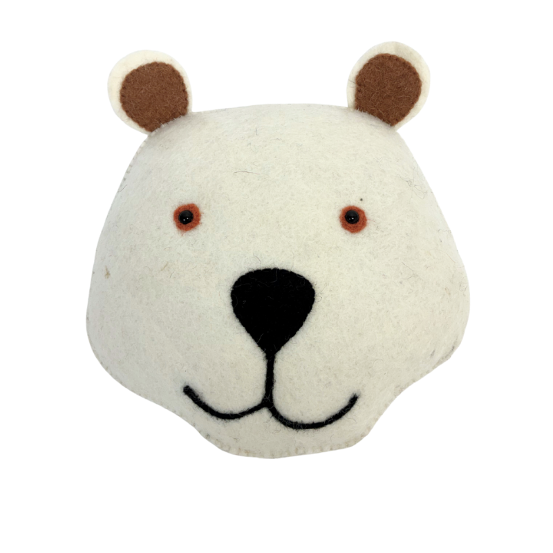 Alan Flat Head wool felt wall art by Blue Bunny — Diameter 20cm