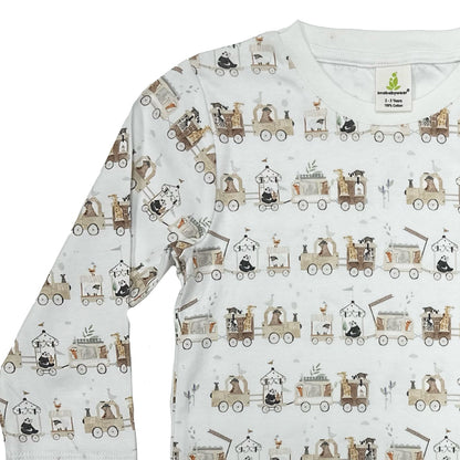 Animal Train Long Sleeve Pyjama Set