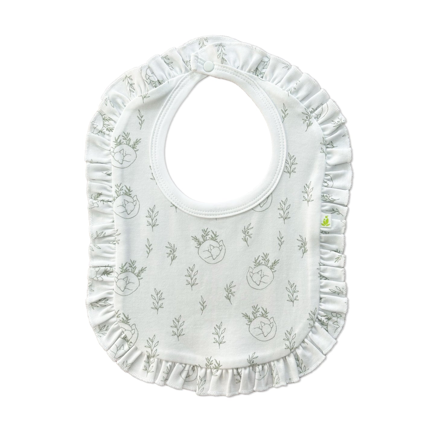 Sleeping Fox Frill Reversible Bib