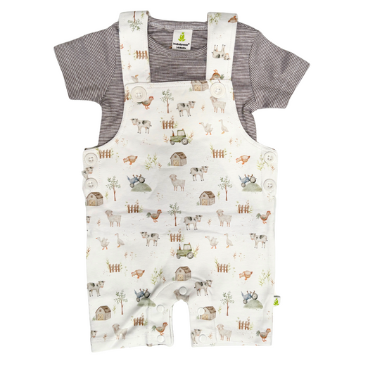 Farm Life Overalls with Short Sleeve Tee