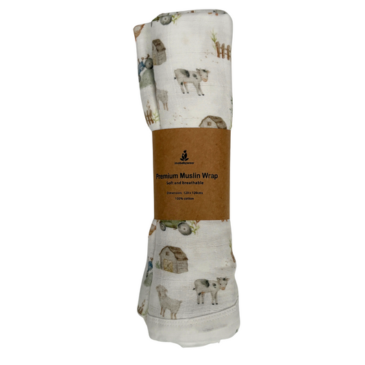 Farm life Muslin Wrap