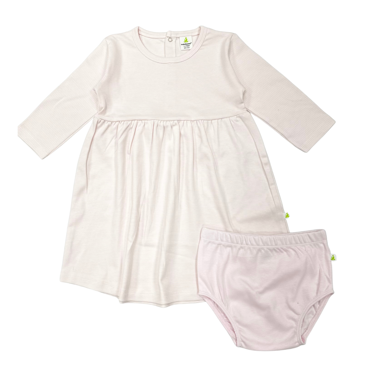 Pink Stripes Pricilla Short Sleeve Dress with Bloomers