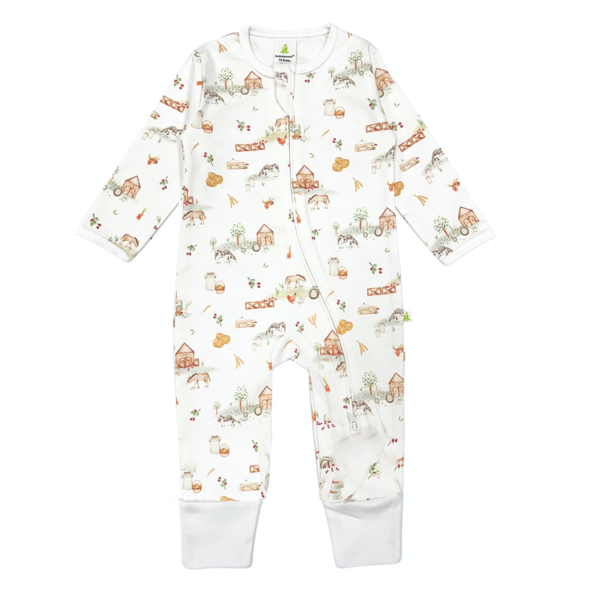 Little Farm Long Sleeve Zipsuit