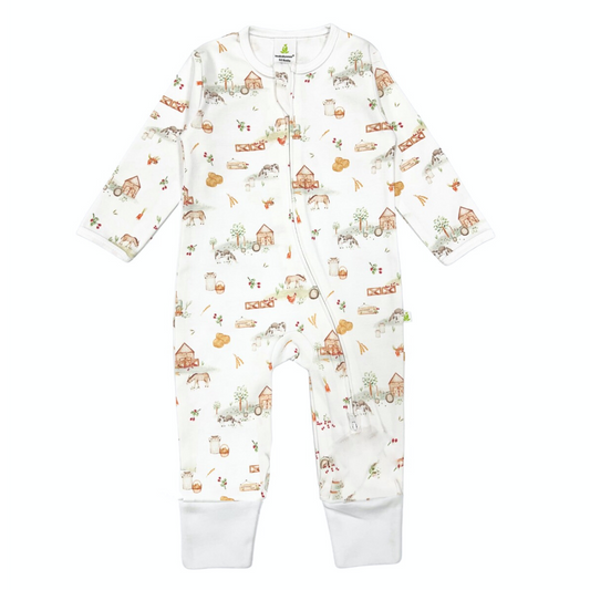Little Farm Long Sleeve Zipsuit