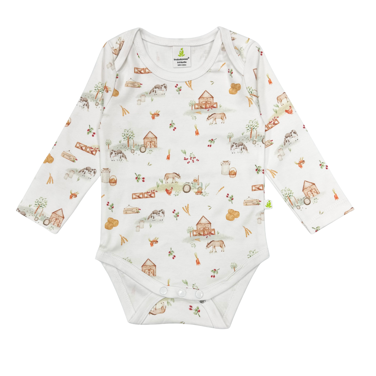 Little Farm Long Sleeve Bodysuit