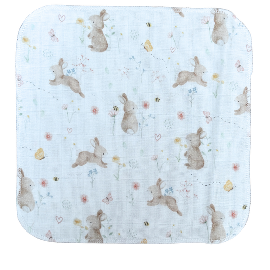 Honey Bunny Muslin Wash Cloth 2 Pack