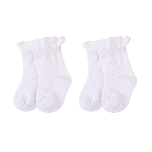 Lace Trim Socks - 2 Pack
