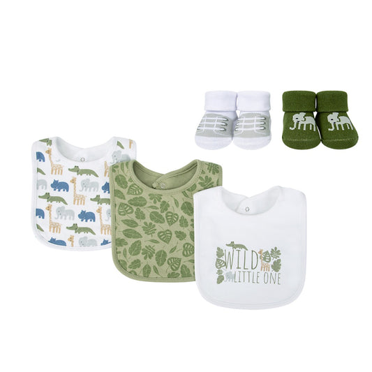 Wild - Bib & Sock 5 piece set