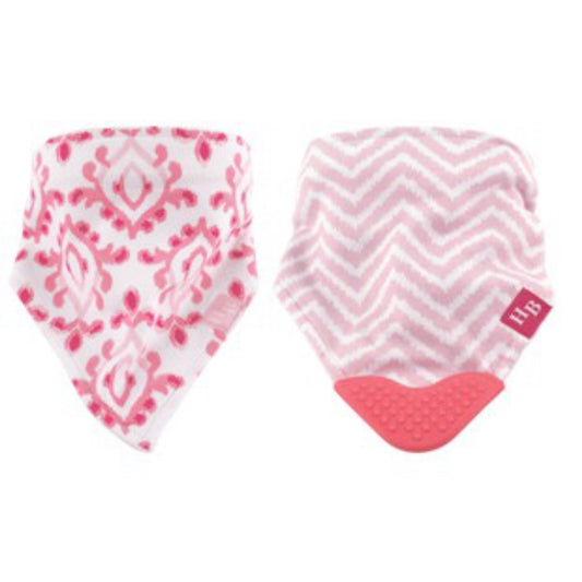 Bandana Bibs with Teether- Pink